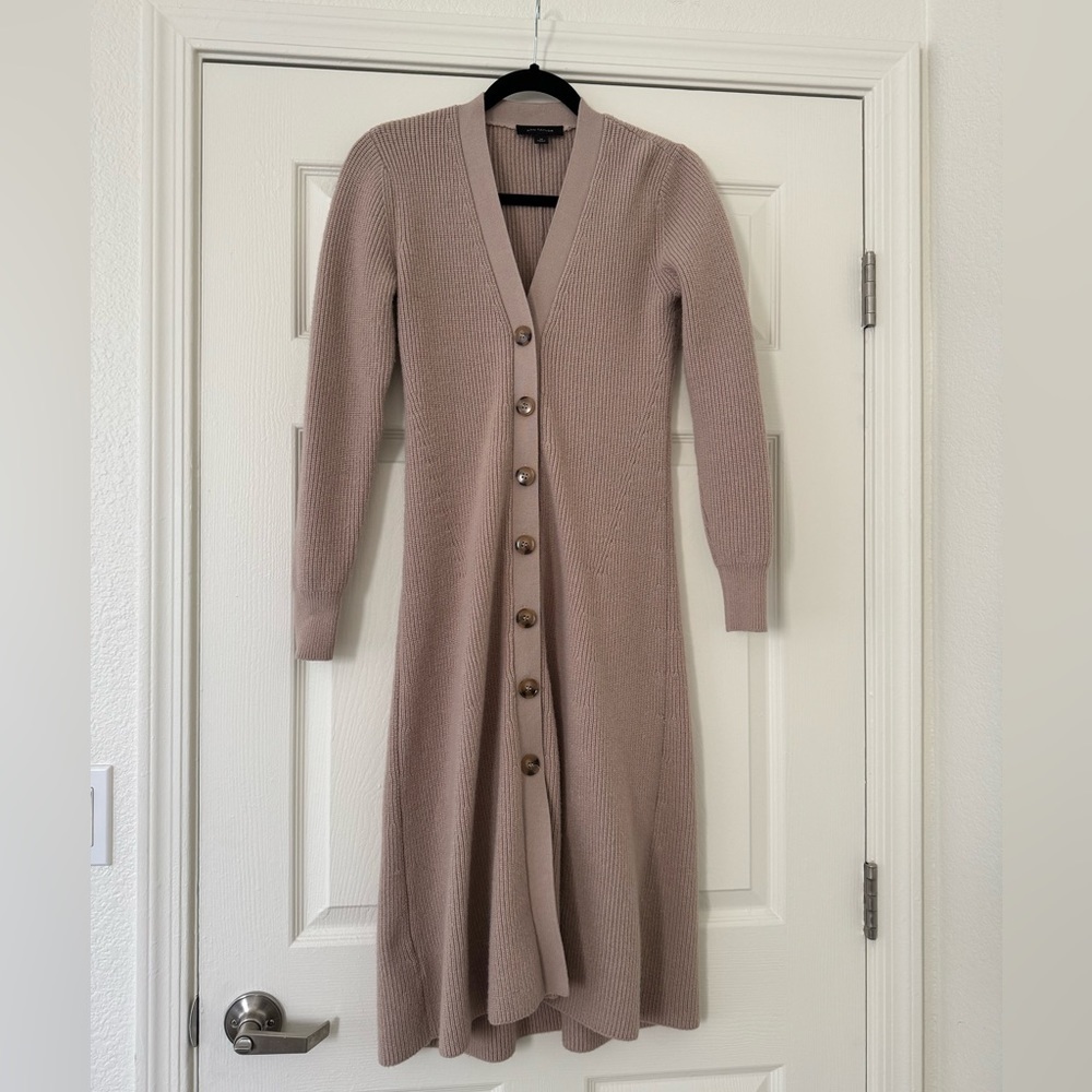 Ann Taylor Beige sweater dress XS fits small/medium